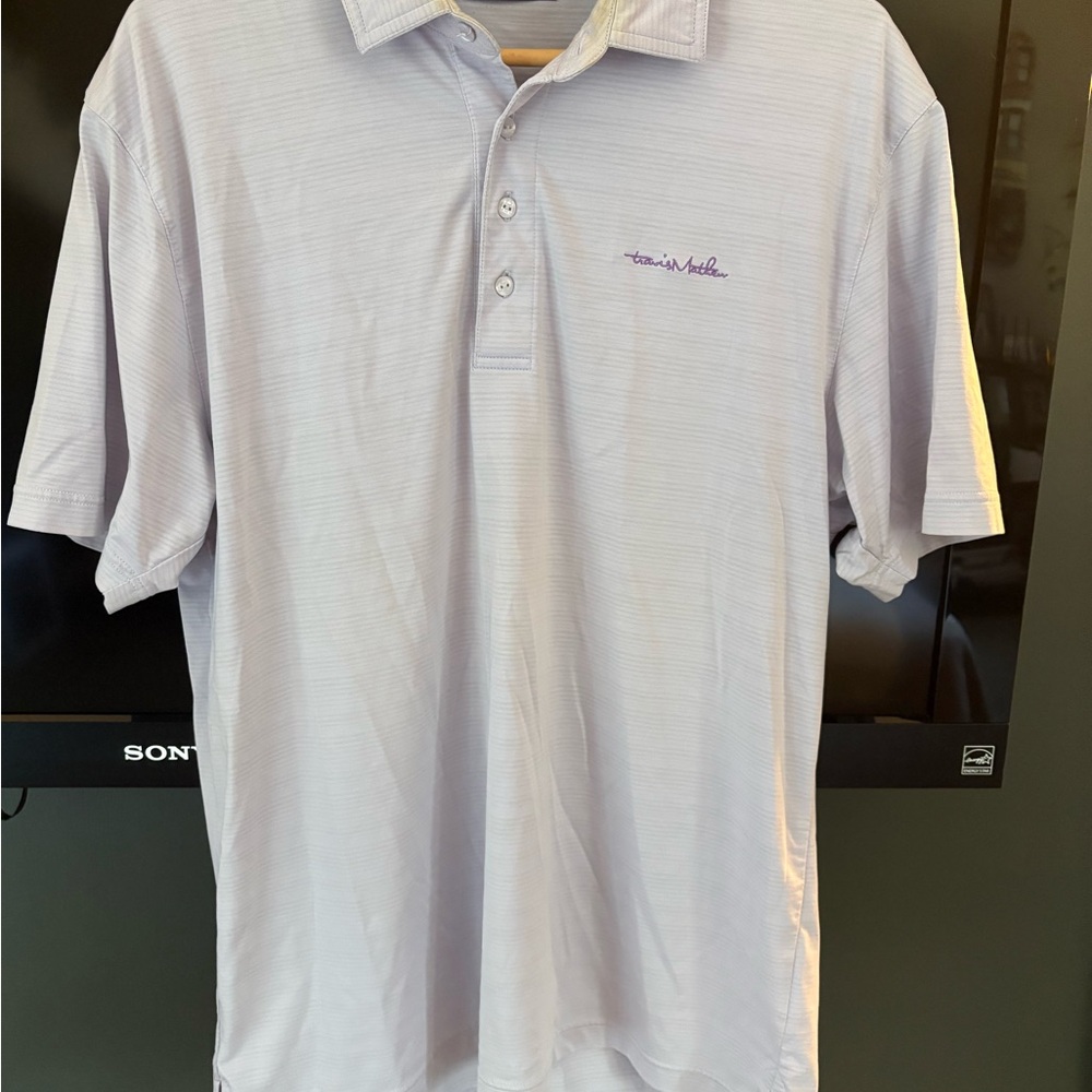 Travis Mathew Purple Polo Shirt Classic Style